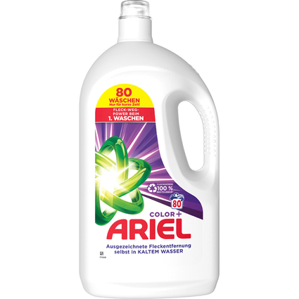 ARIEL Lessive liquide Color+, 4 litres, 80 lavages