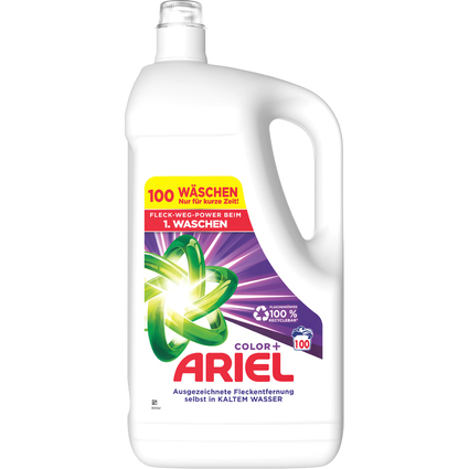 ARIEL Lessive liquide Color+, 5 litres, 100 lavages