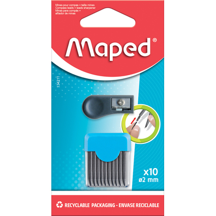 Maped Mine de rechange pour compas + taille-mine, blister