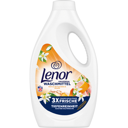 Lenor Lessive liquide Fleur d'oranger & pche, 1,25 l