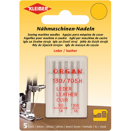 KLEIBER Set d'aiguilles pour machine  coudre "cuir"