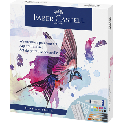 FABER-CASTELL Kit d'aquarelle, 18 pices