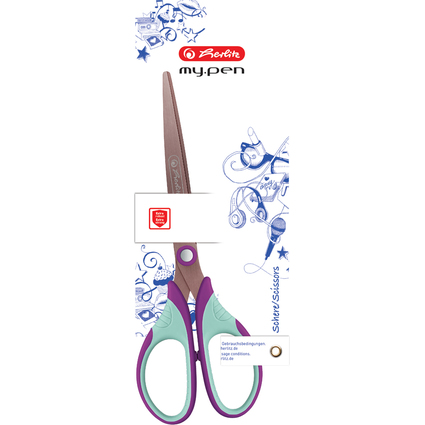 herlitz Ciseaux my.pen, pointu, lilas/menthe