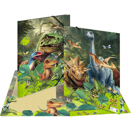 HERMA Chemise  lastique "Dino World", carton, A3