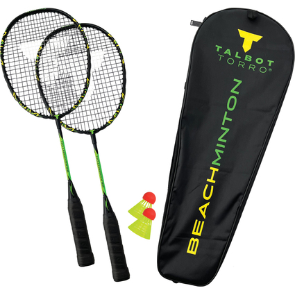 TALBOT torro Kit de beachminton, couleur: noir-vert fluo