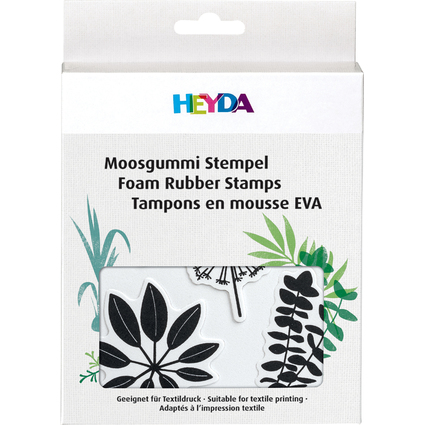 HEYDA Set tampons caoutchouc mousse "feuilles"