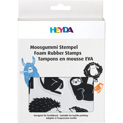 HEYDA Set tampons caoutchouc mousse "animaux"