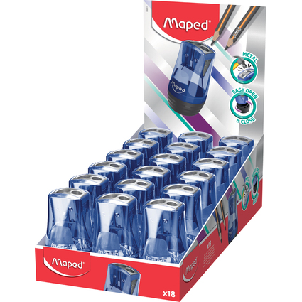 Maped Taille-crayon 2 trous TONIC Metal, bleu/noir