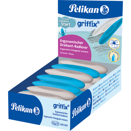 Pelikan Gomme triangulaire griffix, dans un prsentoir