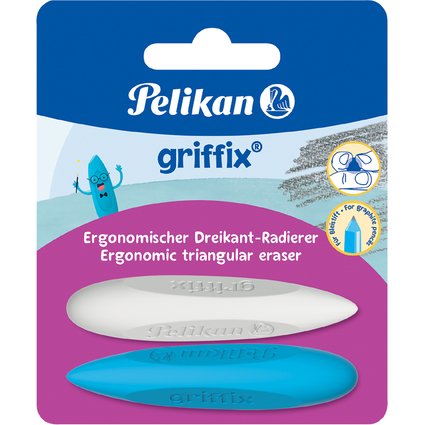 Pelikan Gomme triangulaire griffix, sur carte blister