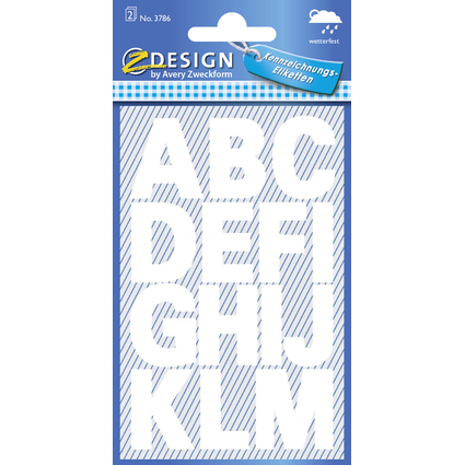 ZDesign HOME Sticker de lettres, lettres A-Z, blanc