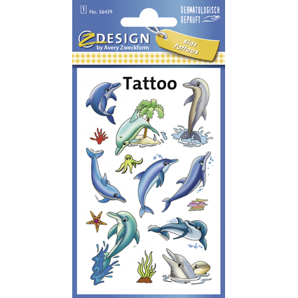 ZDesign KIDS Tatouage enfants "dauphins", color