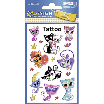 ZDesign KIDS Tatouage enfants "chats", color