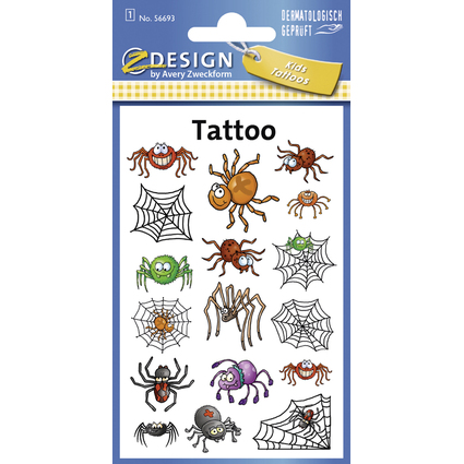 ZDesign KIDS Tatouage enfants "araignes", color