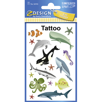 ZDesign KIDS Tatouage "animaux marins", color