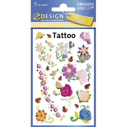 ZDesign KIDS Tatouages "fleurs", color