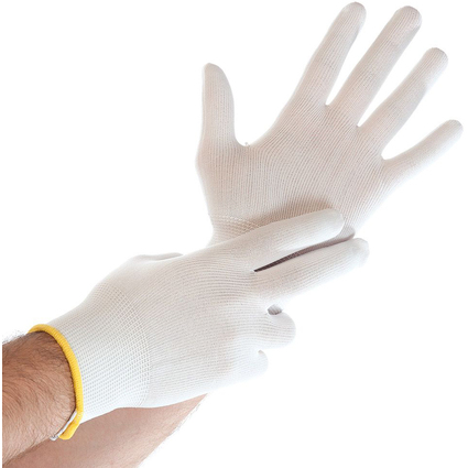HYGOSTAR Gant de travail Ultra Flex, en nylon, XL, blanc