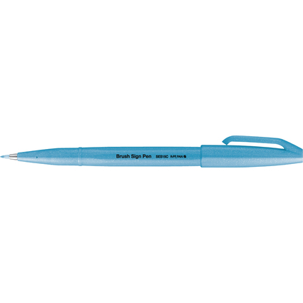 PentelArts Stylo feutre Brush Sign Pen SES15, bleu fluo