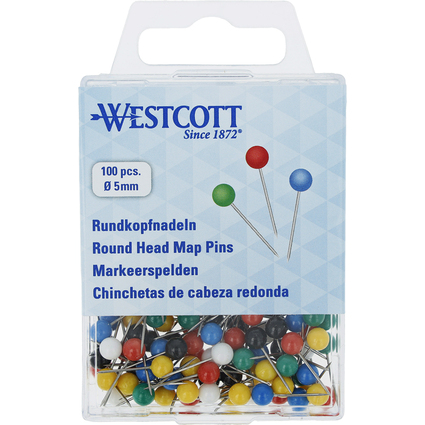 WESTCOTT pingle  tte ronde, taille 5, assorti