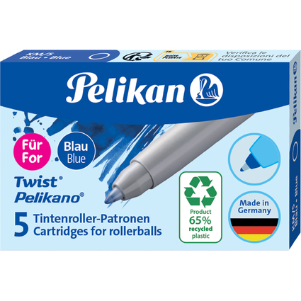 Pelikan Cartouche d'encre eco pour roller Pelikano/Twist