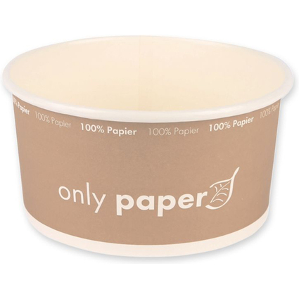 NATURE Star Bol  salade Only Paper, rond, 1,0 litre, marron