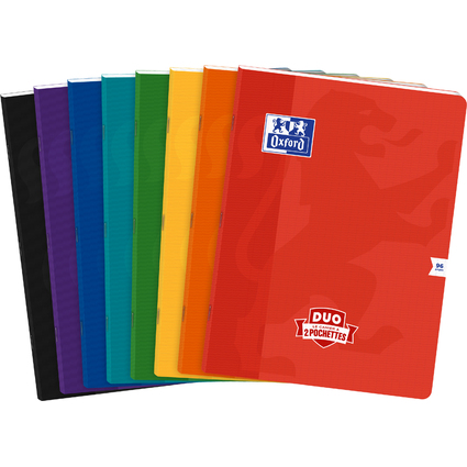 Oxford Cahier  pochettes DUO, 240 x 320 mm, seys, 96 pages