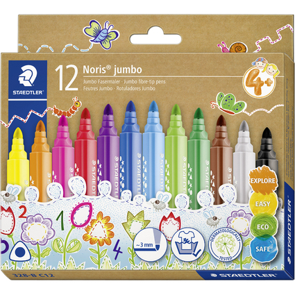 STAEDTLER Feutre Noris jumbo, tui carton de 12