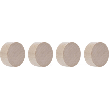 magnetoplan Aimant nodyme Wood Series Circle, bouleau