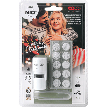 COLOP Kit tampon  motif "LITTLE NIO" Nol, gris