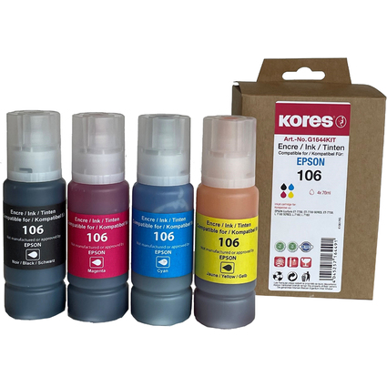 Kores Flacon encre multipack G1644KIT remplace EPSON 106