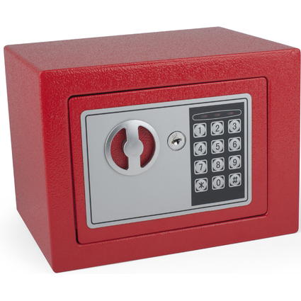 pavo Mini coffre-fort, avec serrure lectronique, rouge