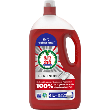 P&G professional FAIRY Liquide vaisselle Platinum, 4 litres