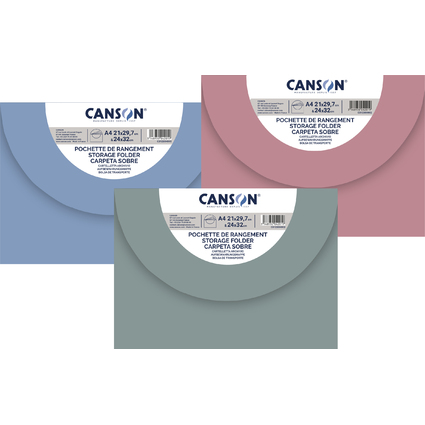 CANSON Pochette de rangement "Couleurs pastel", 270 x 350 mm