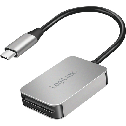 LogiLink Lecteur de cartes dual USB-C 3.2 Gen1, aluminium