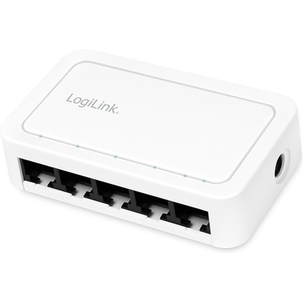 LogiLink Switch de bureau Gigabit Ethernet, 5 ports, blanc