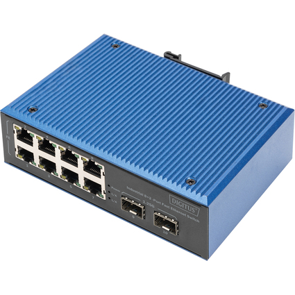DIGITUS Switch industriel Fast Ethernet, 8+2 ports