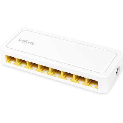 LogiLink Switch de bureau Gigabit Ethernet, 8 ports, blanc