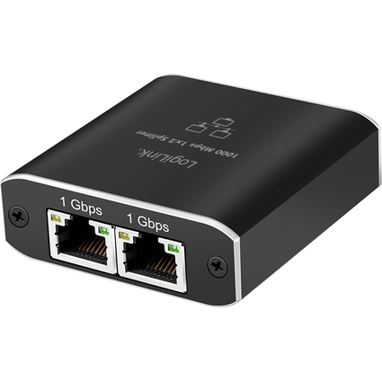 LogiLink Rpartiteur Gigabit Ethernet, RJ45/USB-C - 2x RJ45