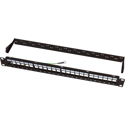 LogiLink Panneau de brassage Keystone 19", 24 ports, blind