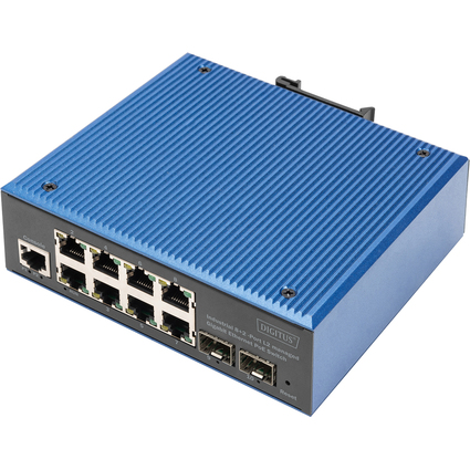 DIGITUS Switch industriel PoE Gigabit Ethernet manageable L2
