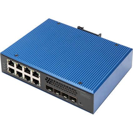 DIGITUS Switch industriel Gigabit Ethernet manageable L3 8+4
