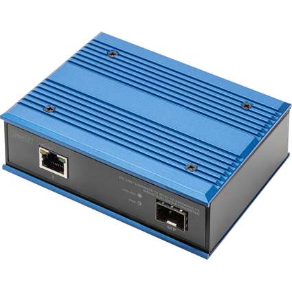 DIGITUS Convertisseur mdia industriel PoE+ Gigabit Ethernet