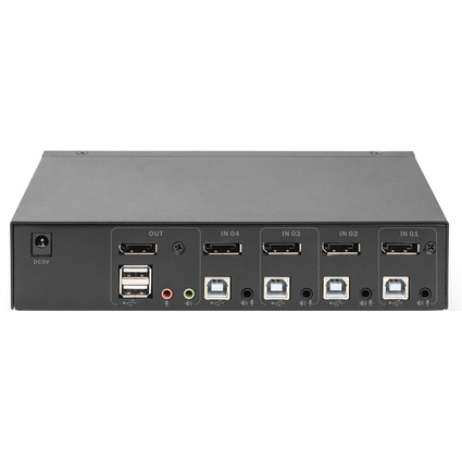 DIGITUS Switch KVM, 4x1, noir