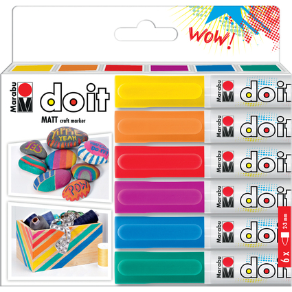 Marabu Marqueur acrylique DO IT Craftmarker, set de 6