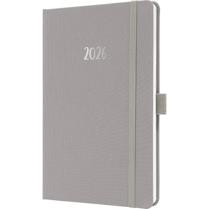 sigel Agenda de poche Jolie Feel 2026, textile, A5, gris