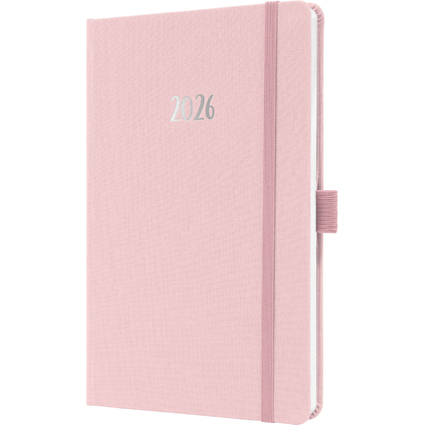 sigel Agenda de poche Jolie Feel 2026, textile, A5, rose