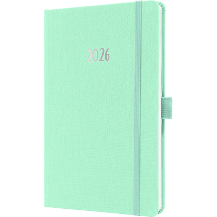 sigel Agenda de poche Jolie Feel 2026, textile, A5, menthe