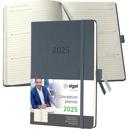 sigel Agenda planning Conceptum 2025, env. A5, gris