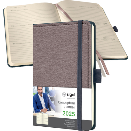 sigel Agenda de poche Conceptum Design Casual 2025, taupe