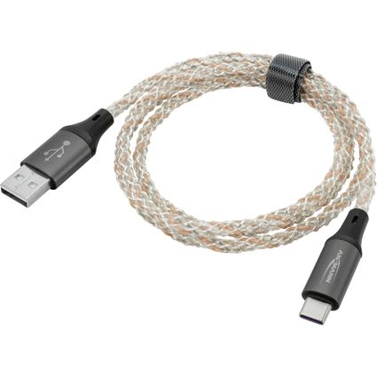 ANSMANN Cble de donnes & de charge, LED, USB-A/USB-C mles